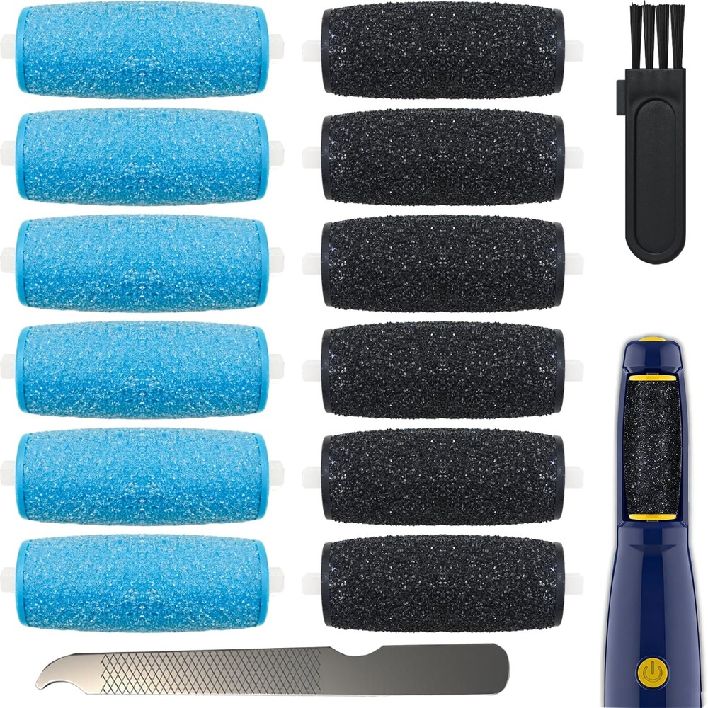 12 Pack Foot File Roller Refills Extra Coarse Regular Compatible Amope
