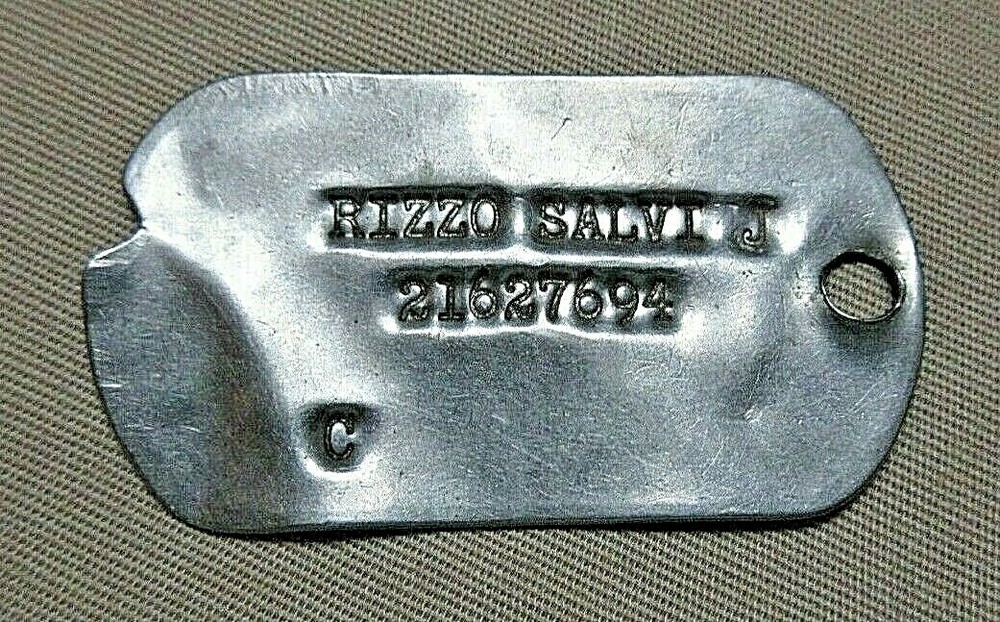 WWII Single Dog Tag for Salvi Rizzo