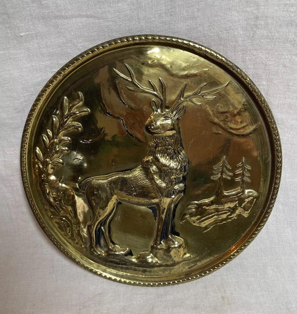 Vintage Copper Elk Plate