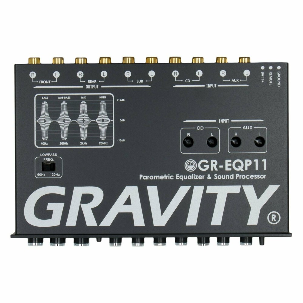Gravity Car Audio Equalizer Epicenter Sound Processor Bass Maximizer Sub Output