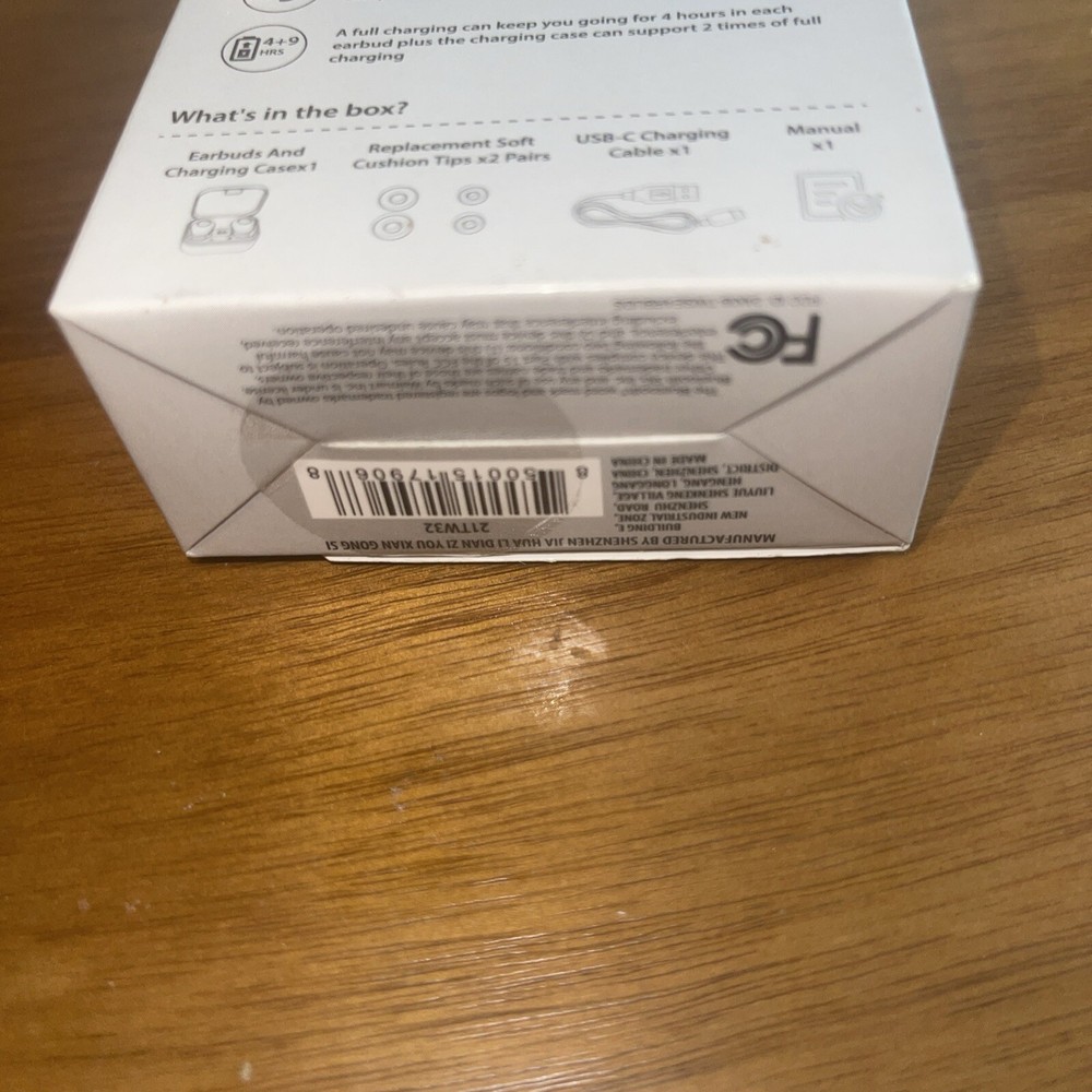 Bluetooth true wireless earbuds with charging case