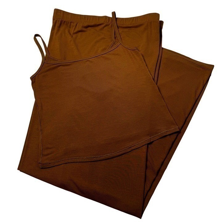 SKIMS Sleep Tank + Sleep Pants Set Copper XL