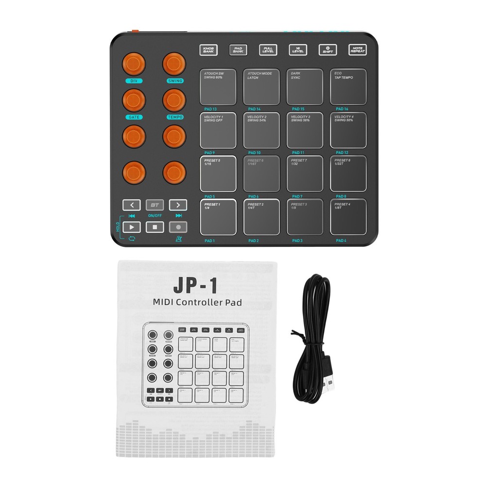 16 RGB Pads Wireless MIDI Controller For Beginners FDMK