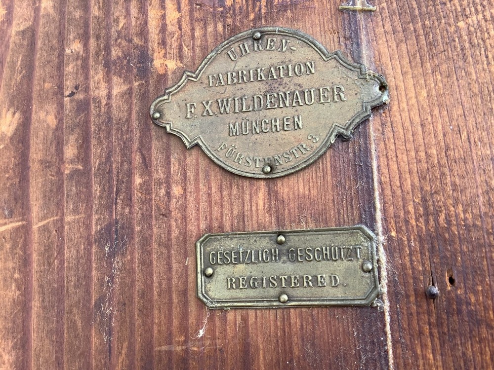 F.X. Wildenauer Clock Antique Germany