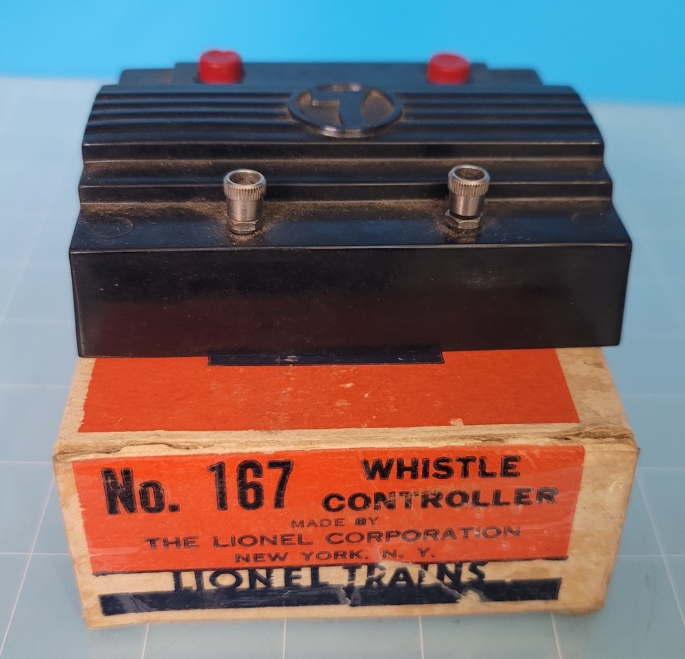 CB48: Postwar Lione No. 167 Whistle Controller - Original Box w/ Insert