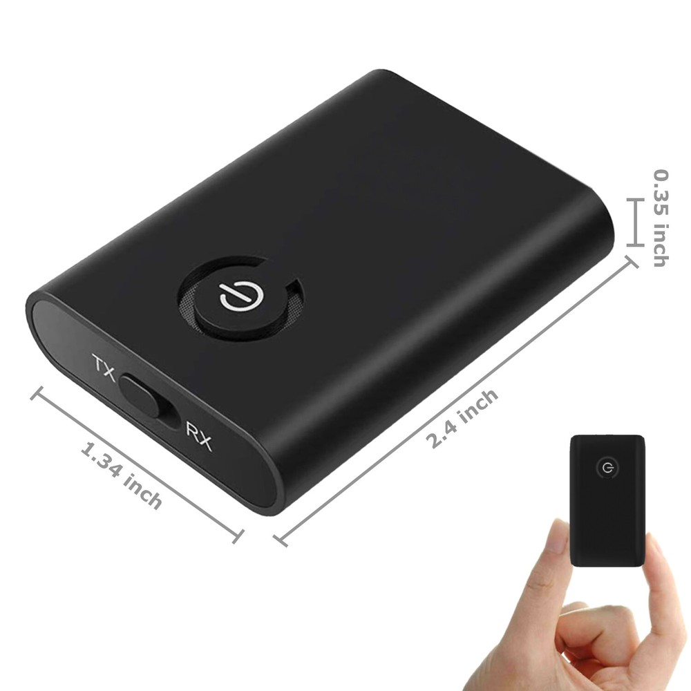 Bluetooth 5.0 Transmitter Receiver 2 IN 1 Wireless Audio 3.5mm Jack Aux Adapter
