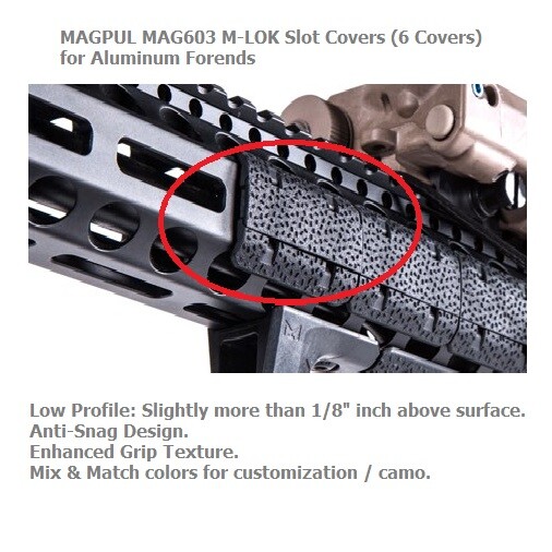 Magpul M-LOK MAG603 Rail Cover TYPE 2 - Black Flat Dark Earth ODG Grey (GRY)