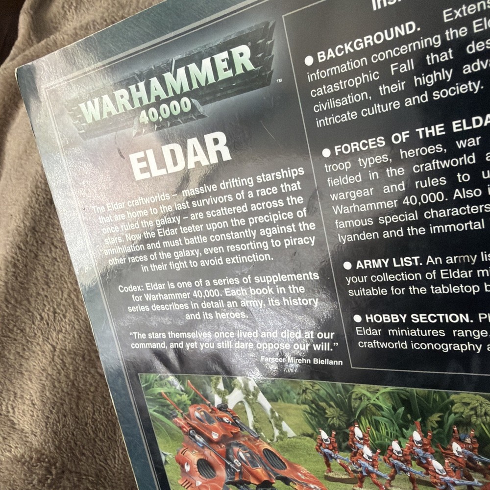 Warhammer 40K - “Codex Eldar” 4th edition 2006. good condition.