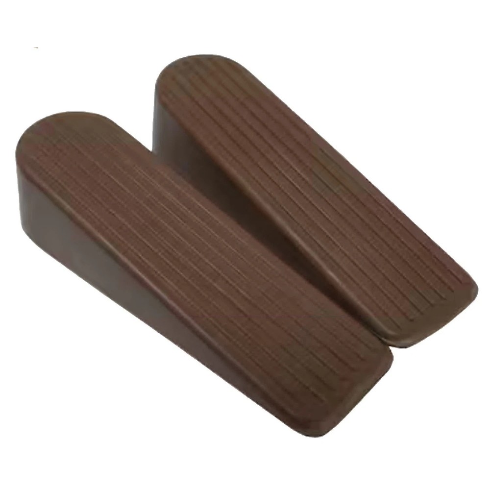 Brown Rubber Door Stops (2 per Pack)