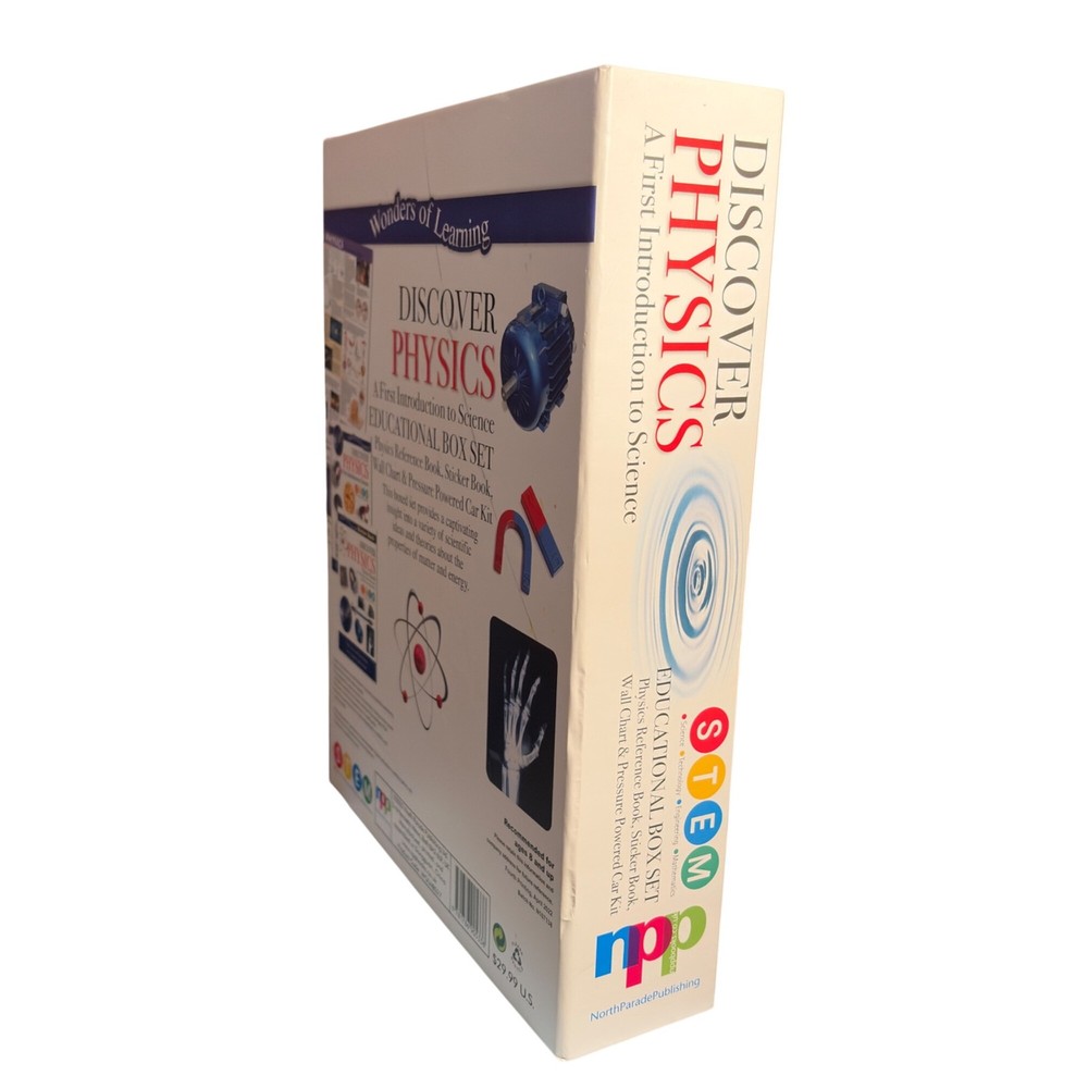 Educational Box Set Kids STEM Learning Kit Reference Book Stickers Wall Chart