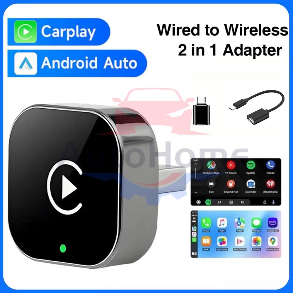 Wireless CarPlay Adapter for Apple iPhone & Android Auto USB Adapter Plug & Play