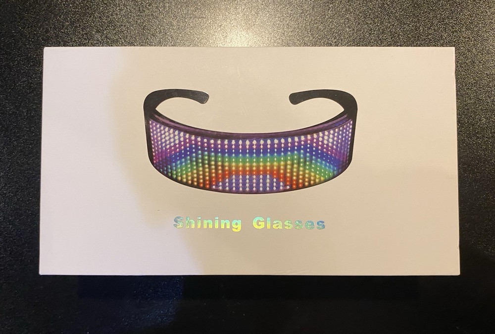 LED Customizable Bluetooth Glasses, APP Control LED Display Smart Glasses #028