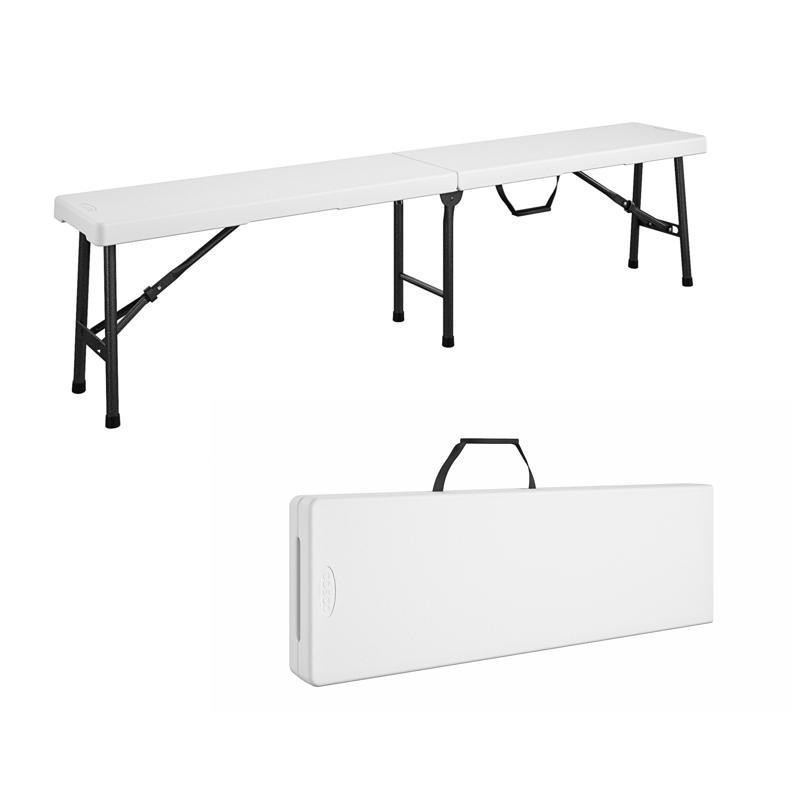 Cosco White Plastic Casual Folding Bench