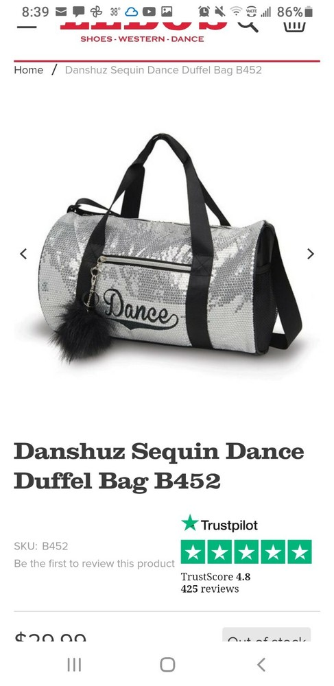 Dance Bag Bundle, 1 Medium Pink Sequin And Silver Small
