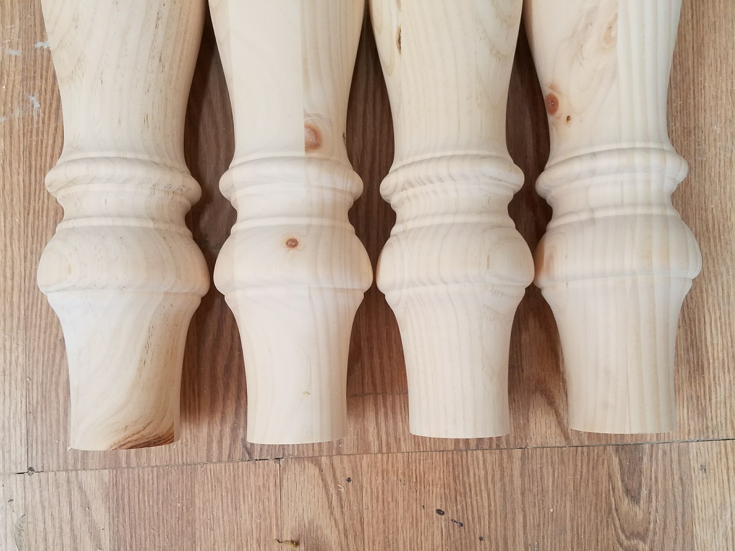 Farmhouse kitchen Table Legs- Wooden island Legs. Turned Legs. Pine wood.