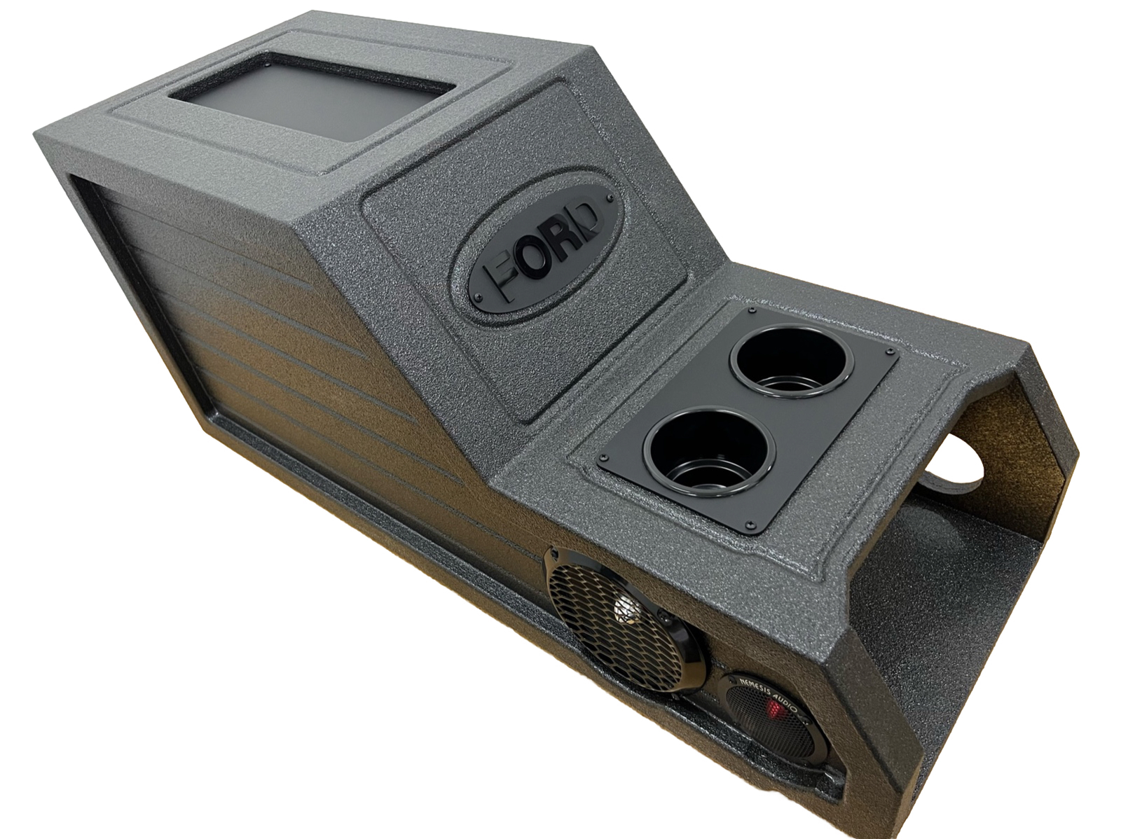 Ford F-250 08-16 Center Console Subwoofer Box Speaker Box 12” Woofer Ported