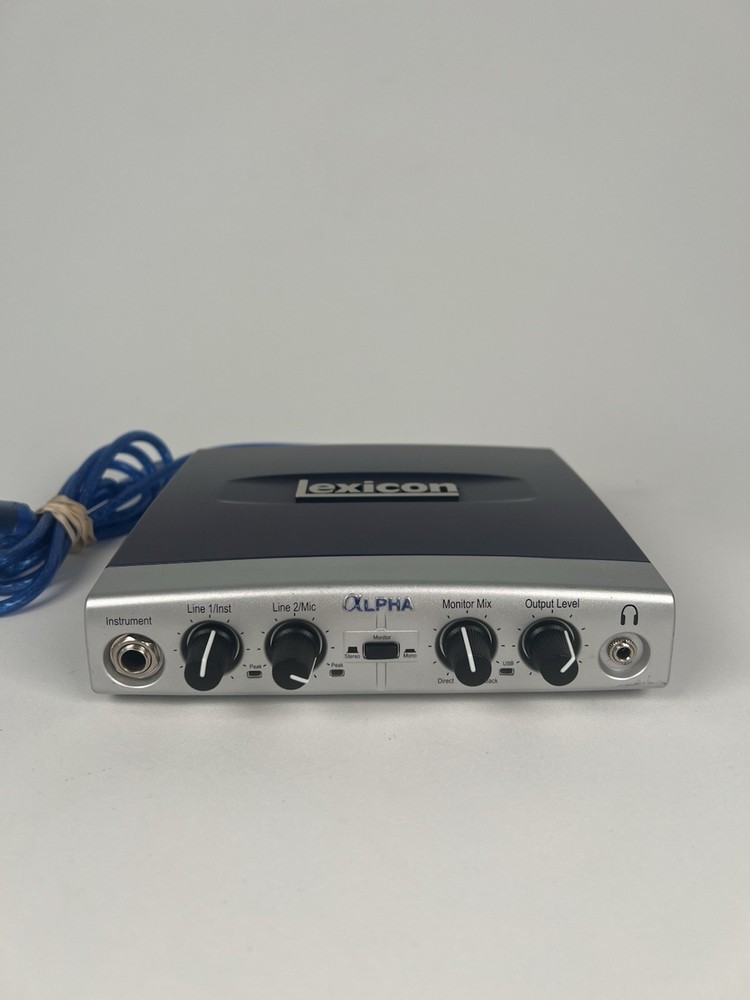 Lexicon Alpha LEXALPHAV USB Audio Interface Recording Studio w/ Cable
