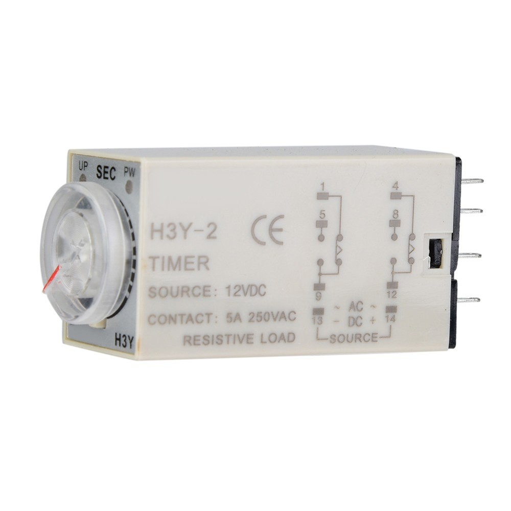1 H3Y-2 Time Relay Adjustable Power On Delay Timer For Automation Control Use