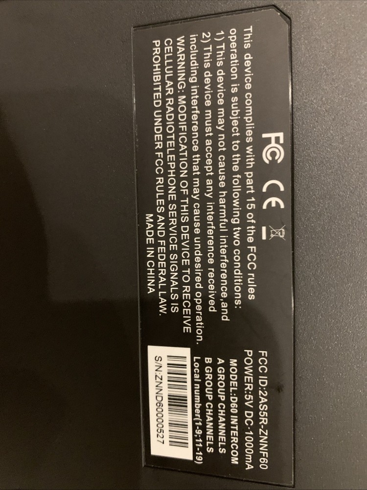 60D Intercoms Wireless for Home, Full Duplex Intercom System for House/Business,