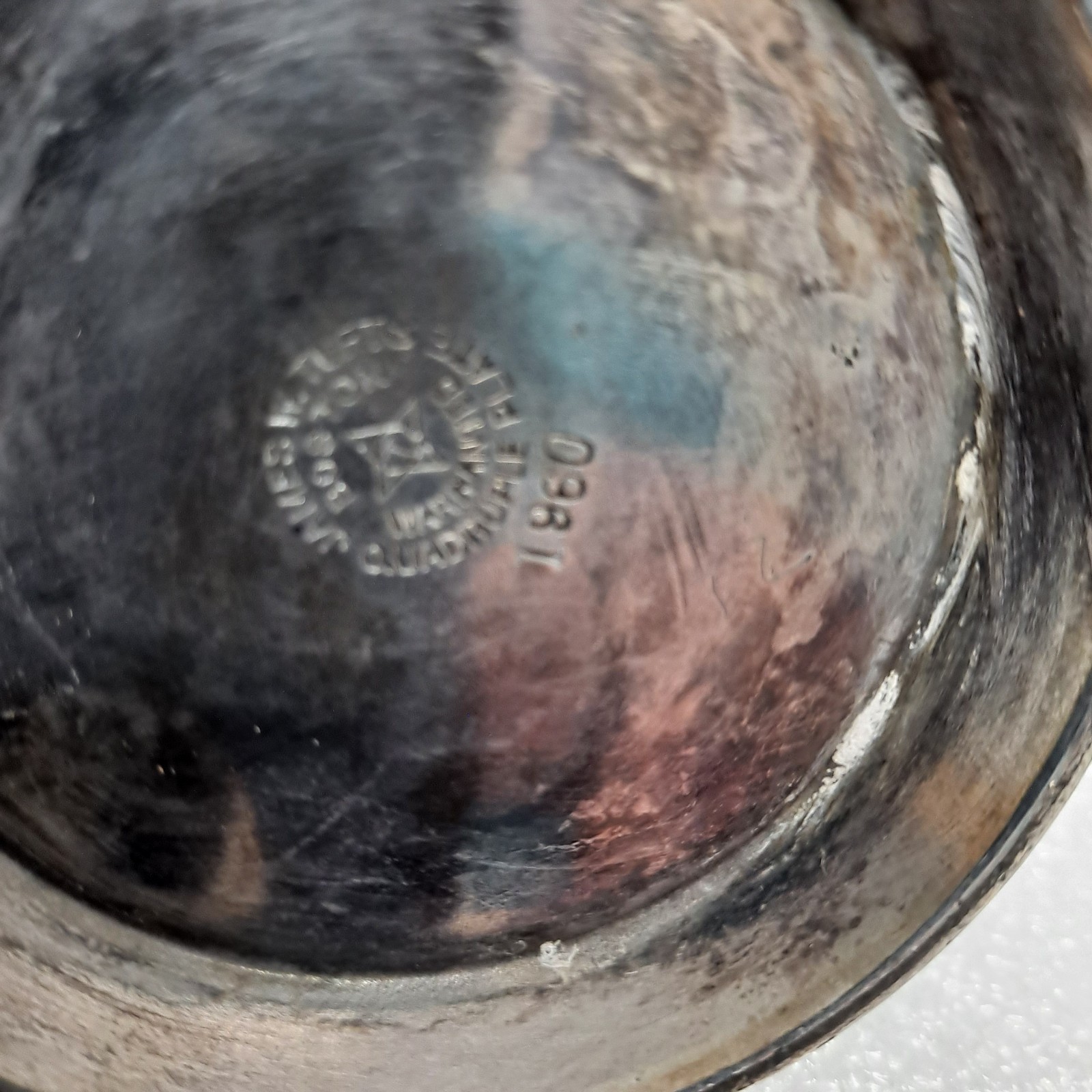 ANTIQUE 1898 VINTAGE QUADRUPLE SILVER PLATED SYRUP PITCHER BY JAMES W. TUFTS