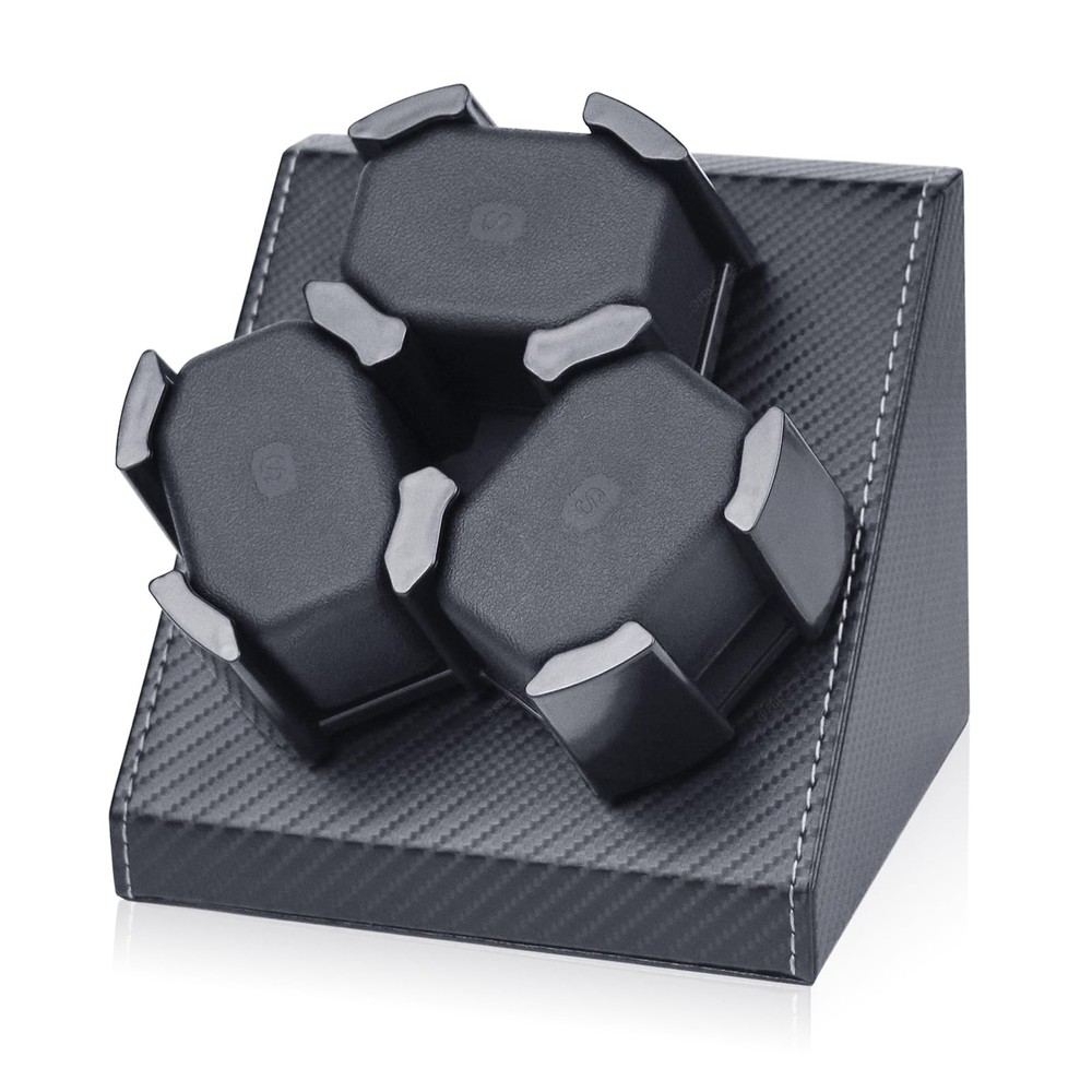 FRUCASE Three Watch Winder for Automatic Watches Box PU30B