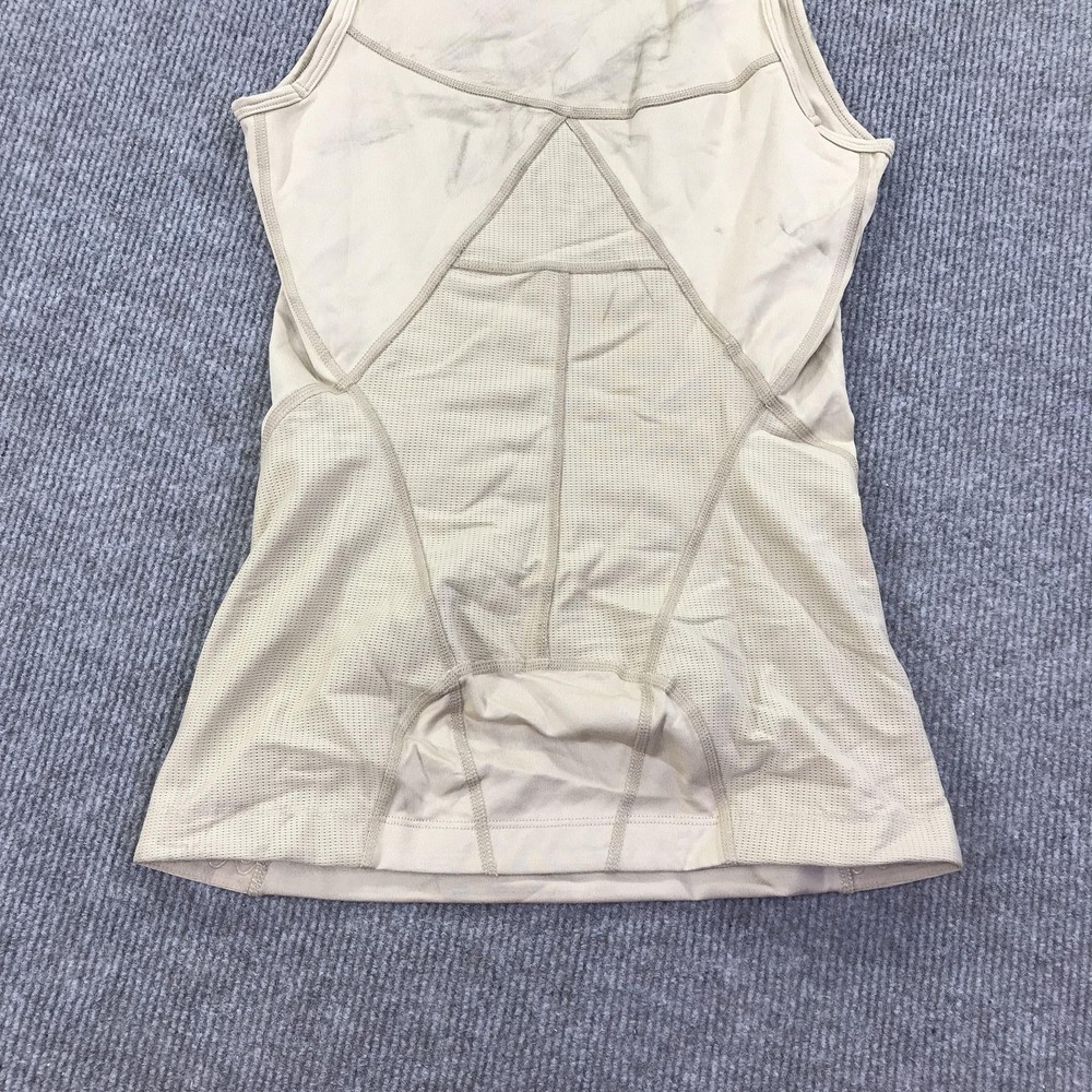 Tommie Copper Womens Back Support Compression Tank Top Beige Medium Stained