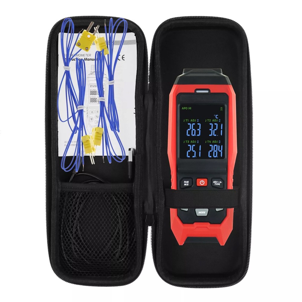 4-CH Display K/J Datalogger Thermocouple Thermometer Real-Time Data Logging