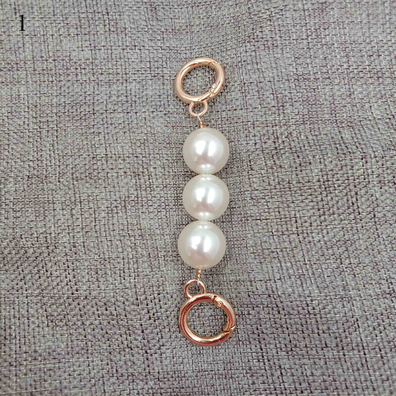 Bag Strap Extender Artificial Pearl Replacement Handbag Chain Purse Handle Deco+