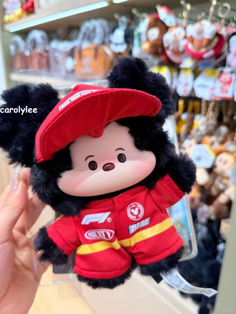 Authentic MINISO × Disney × F1 Mickey Mouse Speed Life Vinyl Plush Pendant Doll