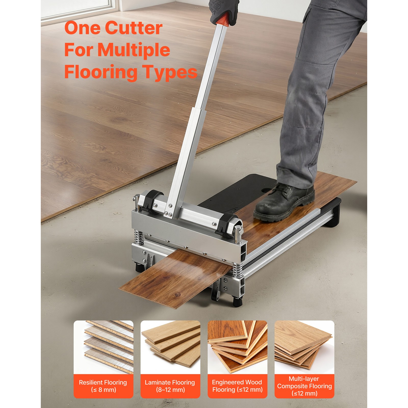 Uimoso 13" Vinyl Floor Cutter for Laminate Flooring with Adjustable Angles