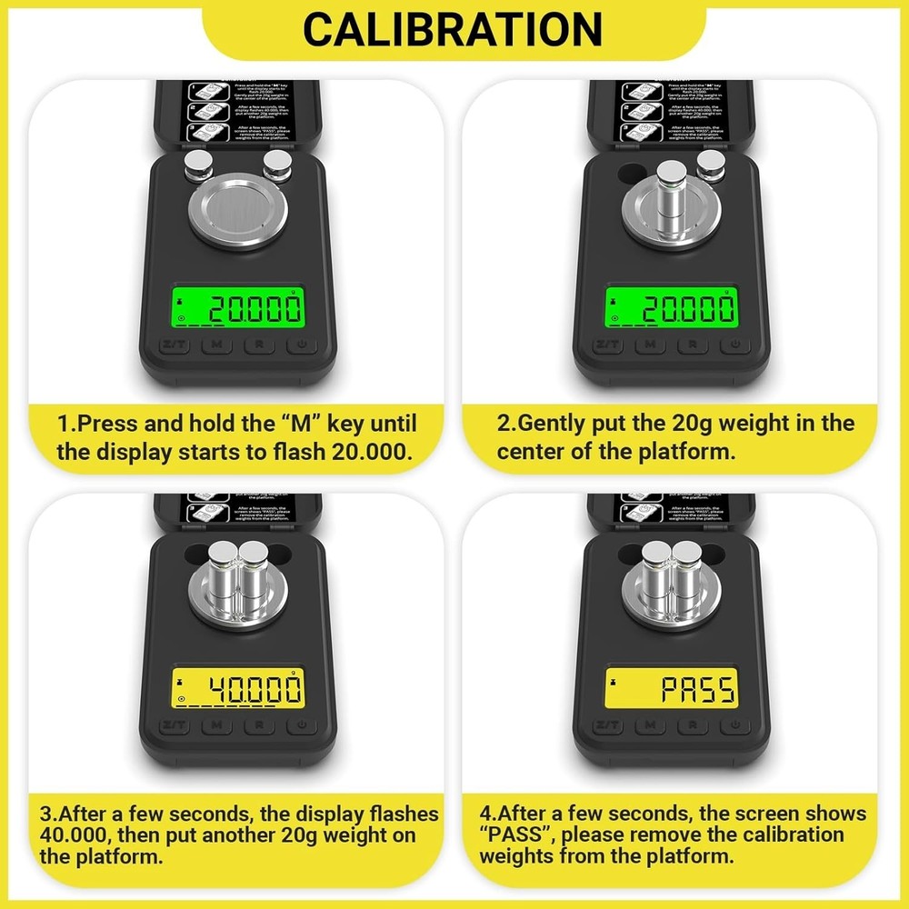 Handheld Reloading Scale 50g with 3 Colored Backlights - Accurate & Easy to Use