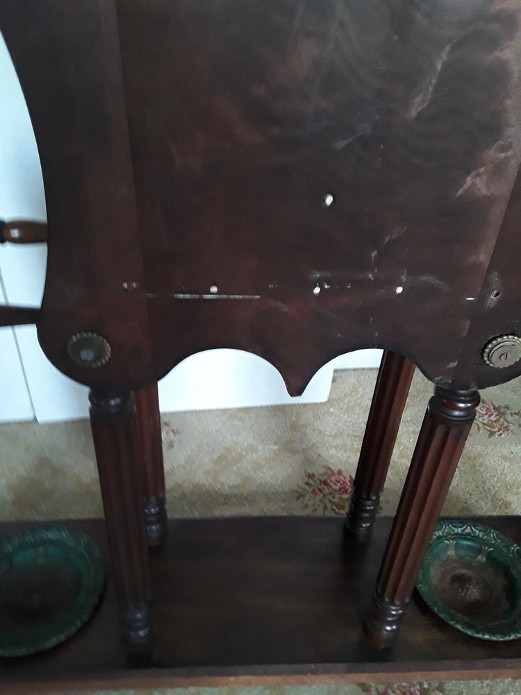 Antique Walnut Hall Rack Umbrella Stand