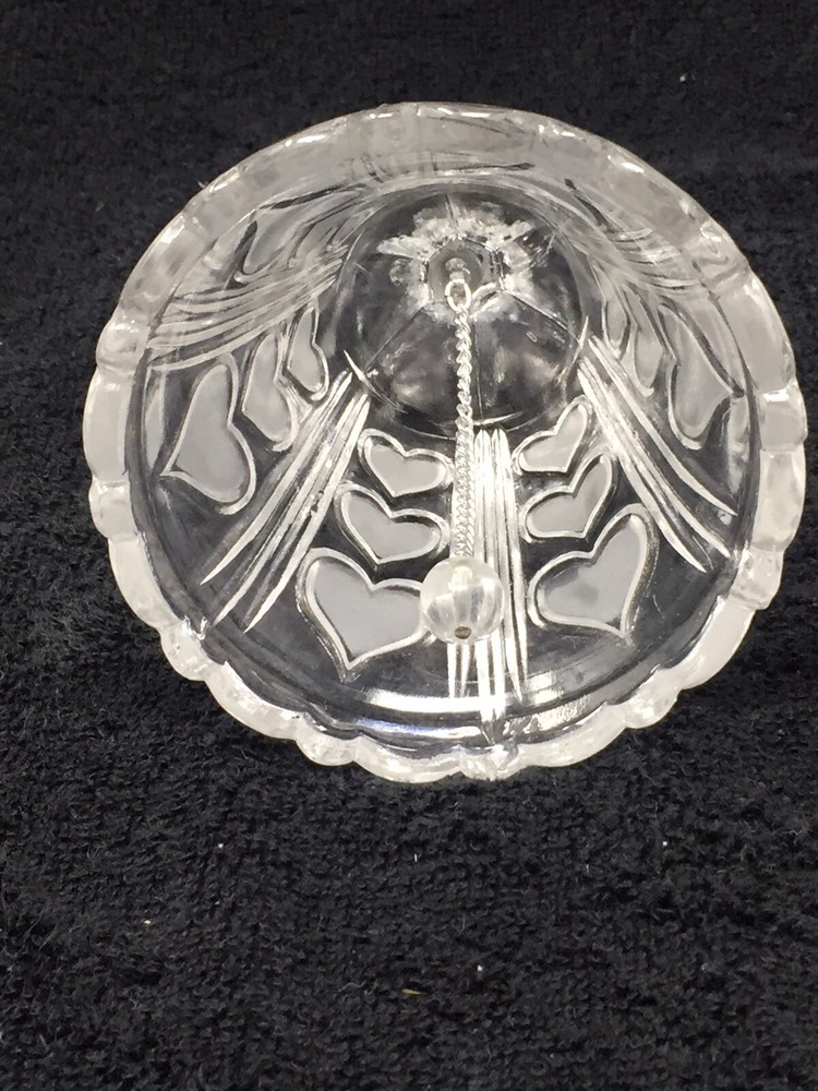 Crystal Heart Pattern 6-2/4 Inch Bell