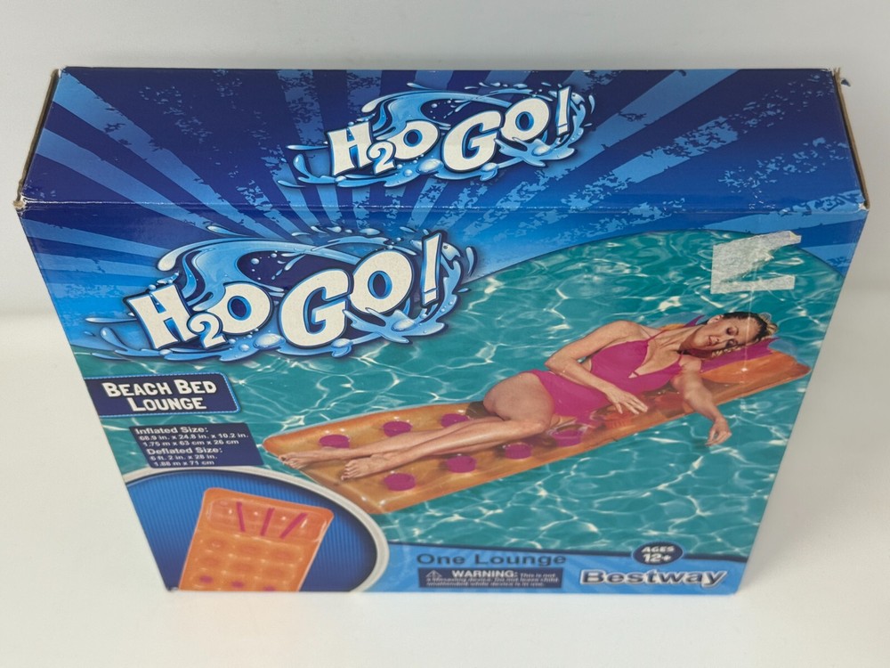 Bestway H2OGO! Orange Beach Bed Lounge Pool Beach Float