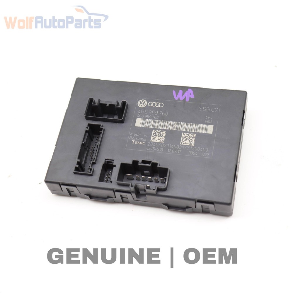 13-14 16-18 AUDI S7 - Front LEFT SEAT / Backrest Adjustment Control Module