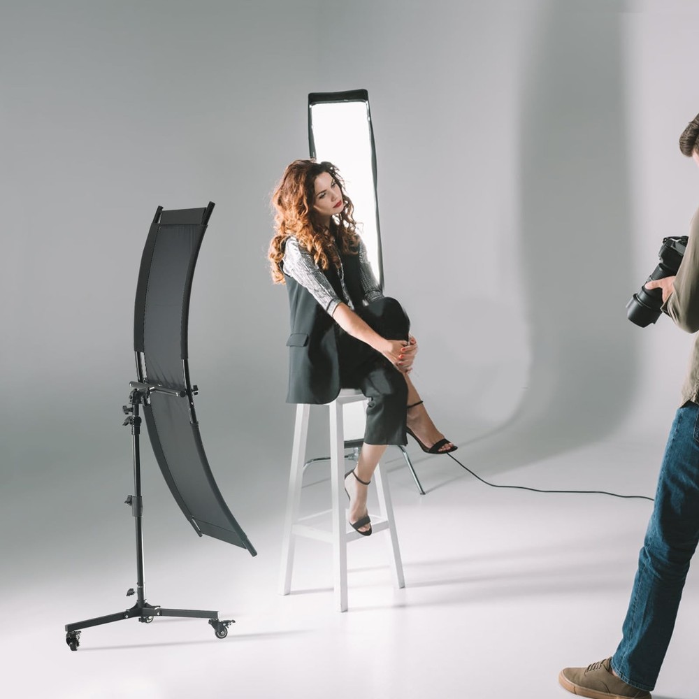 Clamshell Light Reflector Diffuser with Carrying Bag, 39”×20”/100x50cm Photog...