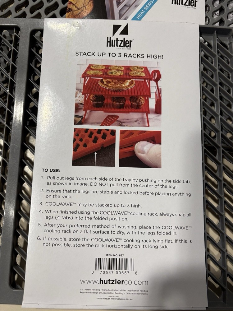 Stackable CoolWave Plastic Rack, Foldable, Dishwasher Safe, BPA Free 3 NEW Racks