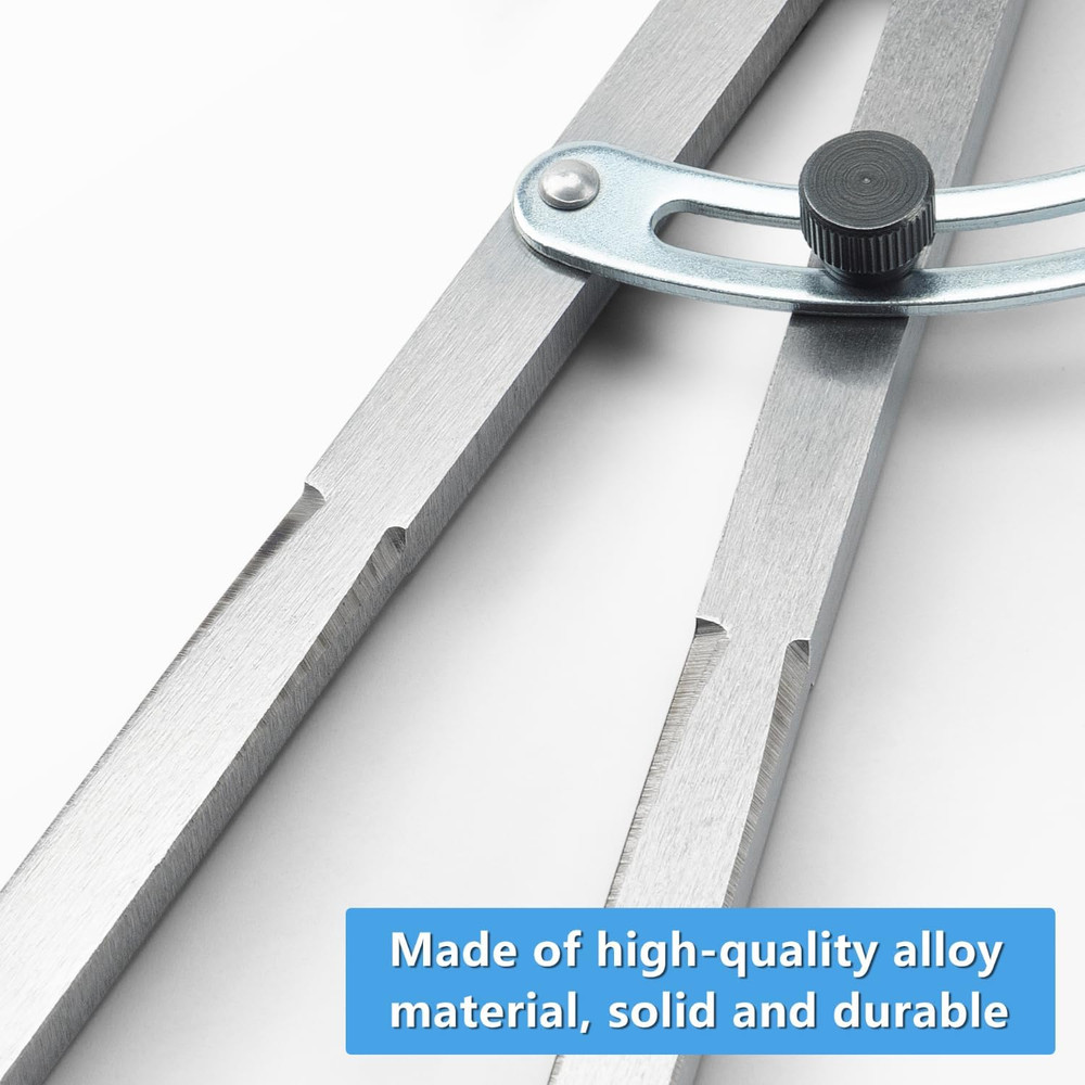 Woodworking Compass Geometry Tool - Professional Locking Drafting Compass with P