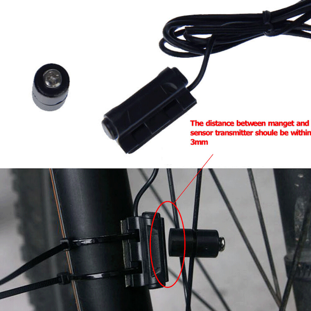 3PCS Waterproof Bike Cycle LCD Display Digital Computer Speedometer Odometer