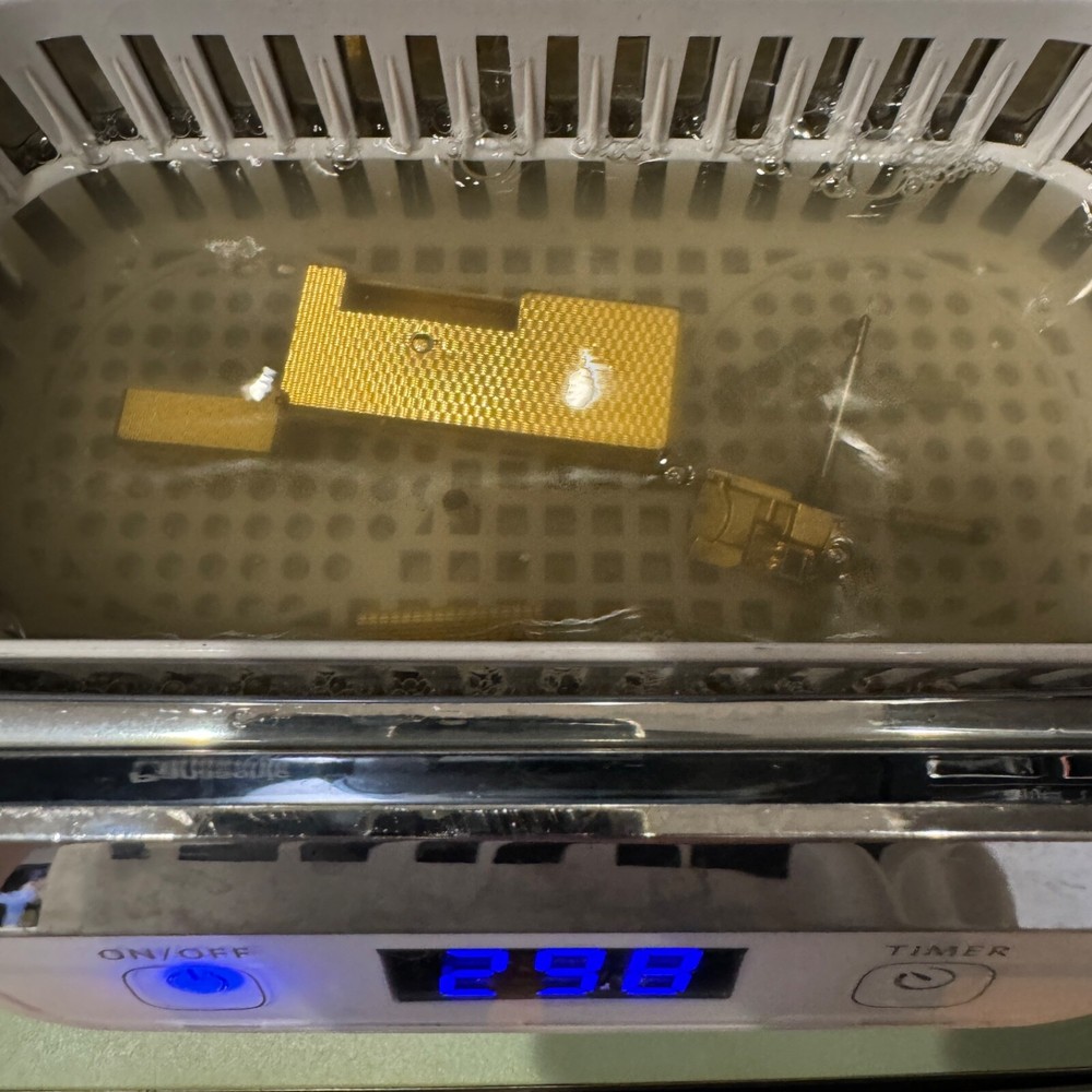 Dunhill Lighter Gold plate Basket Check Pattern_Ultrasonically cleaned_Working