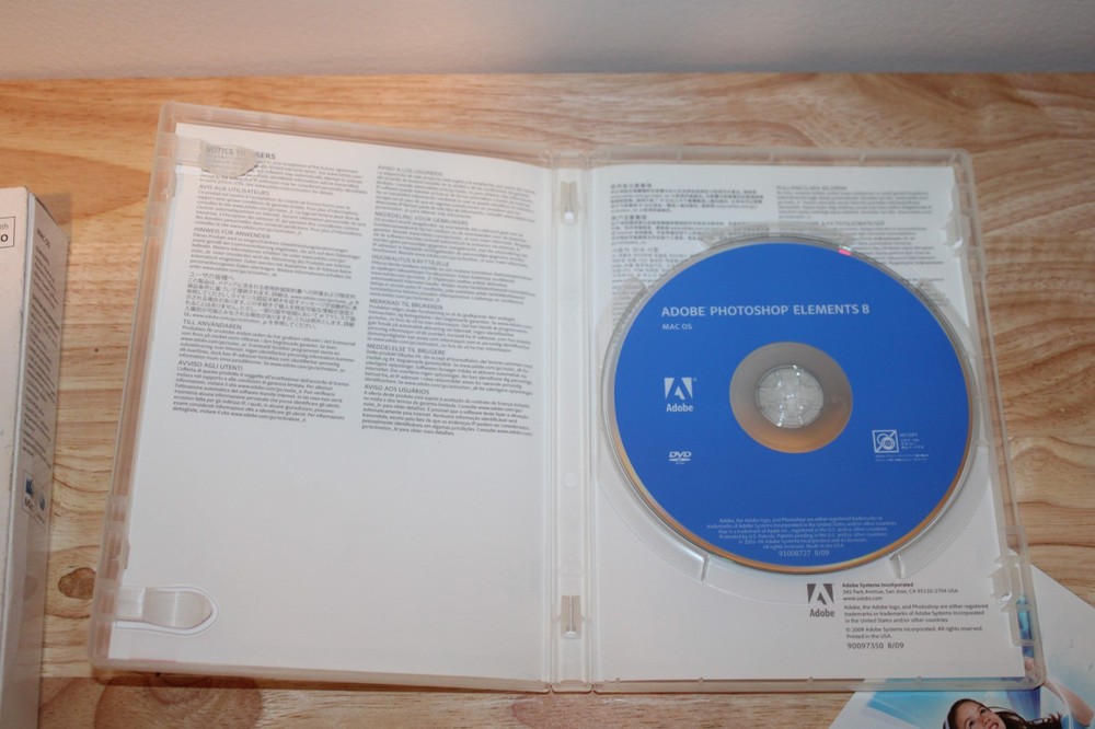 ADOBE Photoshop Elements 8 Education Photo Editing MAC Software Edit PRODUCT KEY