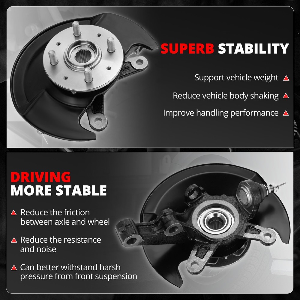 For 2003-2005 Honda Civic Front Left Driver Loaded Steering Knuckle Assembly