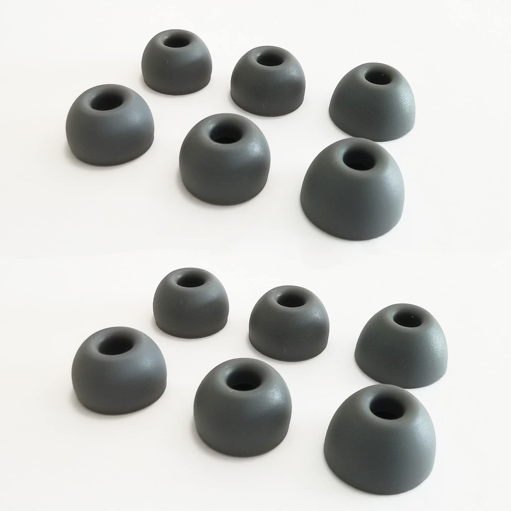 Silicone Ear Tips for Beats Fit Pro, Studio Buds & Large, Medium, Small, Gray
