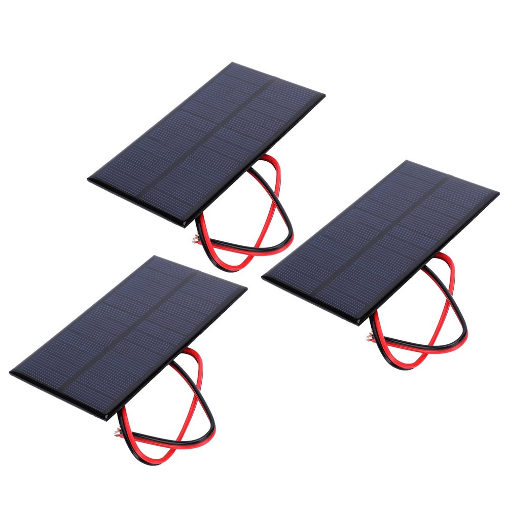 3pcs DC 6V 1W Solar Panel Cell Power Module Solar Panel With 30cm Cable