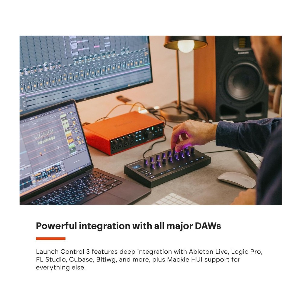 Novation Launch Control 3 MIDI Controller with DAW Hardware Integration (Black)