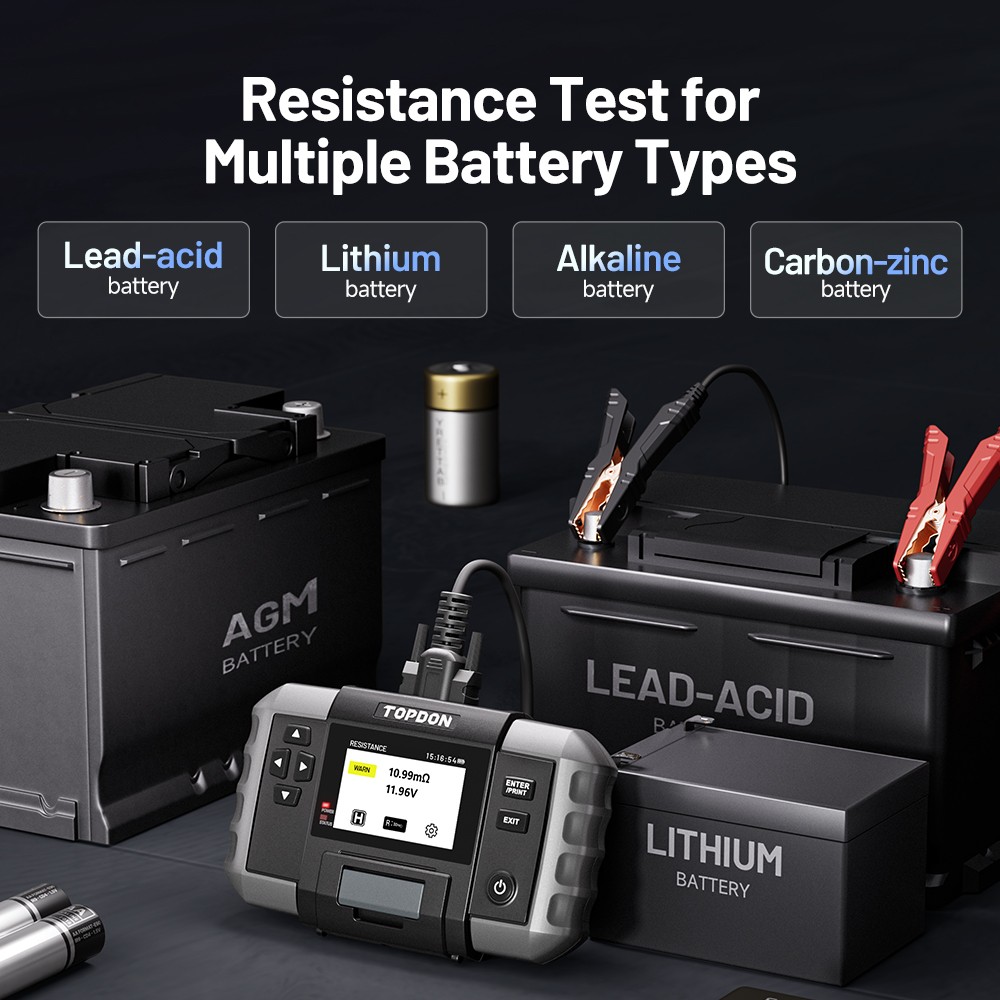 🔥TOPDON BT600 Plus Car Battery Tester Battery Analyzer with Built-in Printer