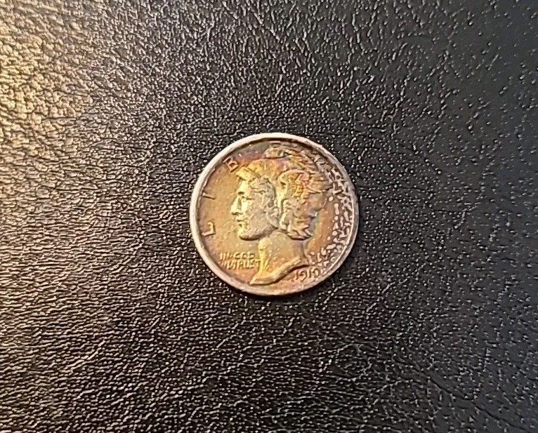 1919 P MERCURY DIME F+/XF BEAUTIFUL TONE