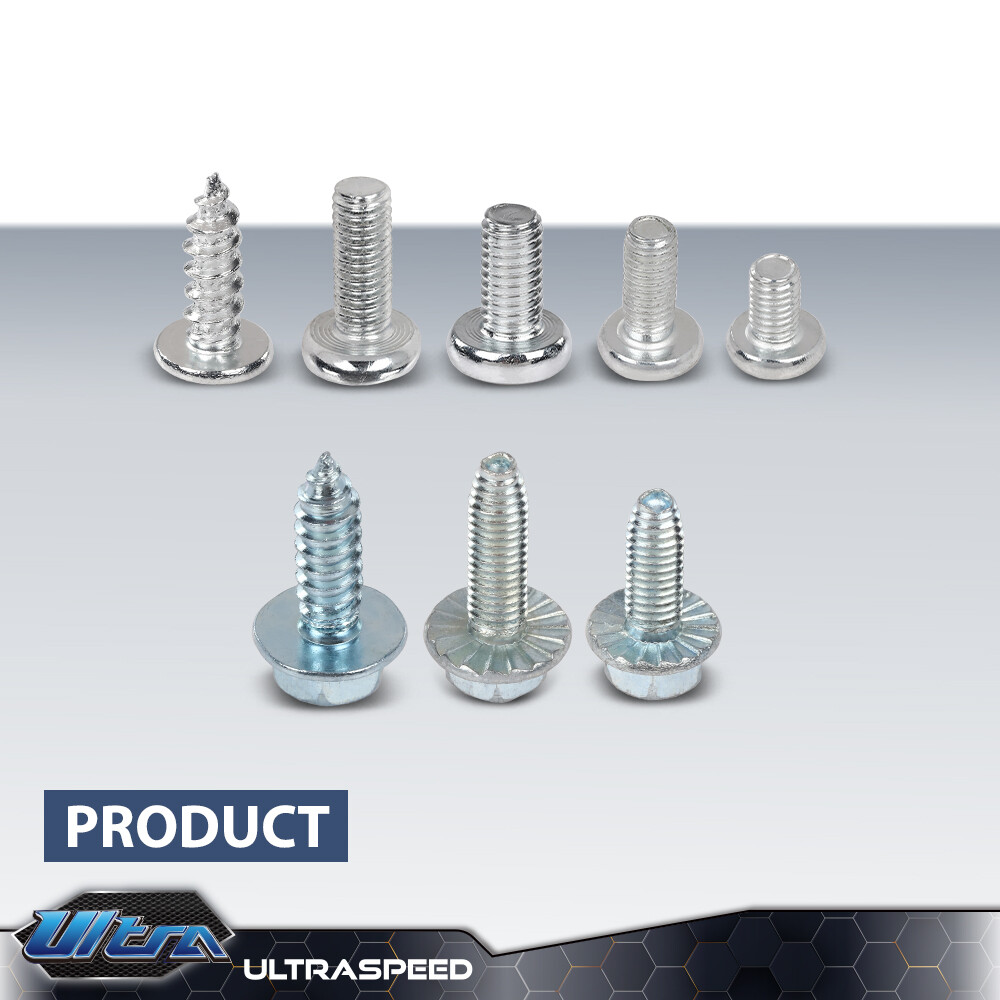 800 PCS License Plate Screws Fit For Auto Dealers (100 Each / 8 Different)