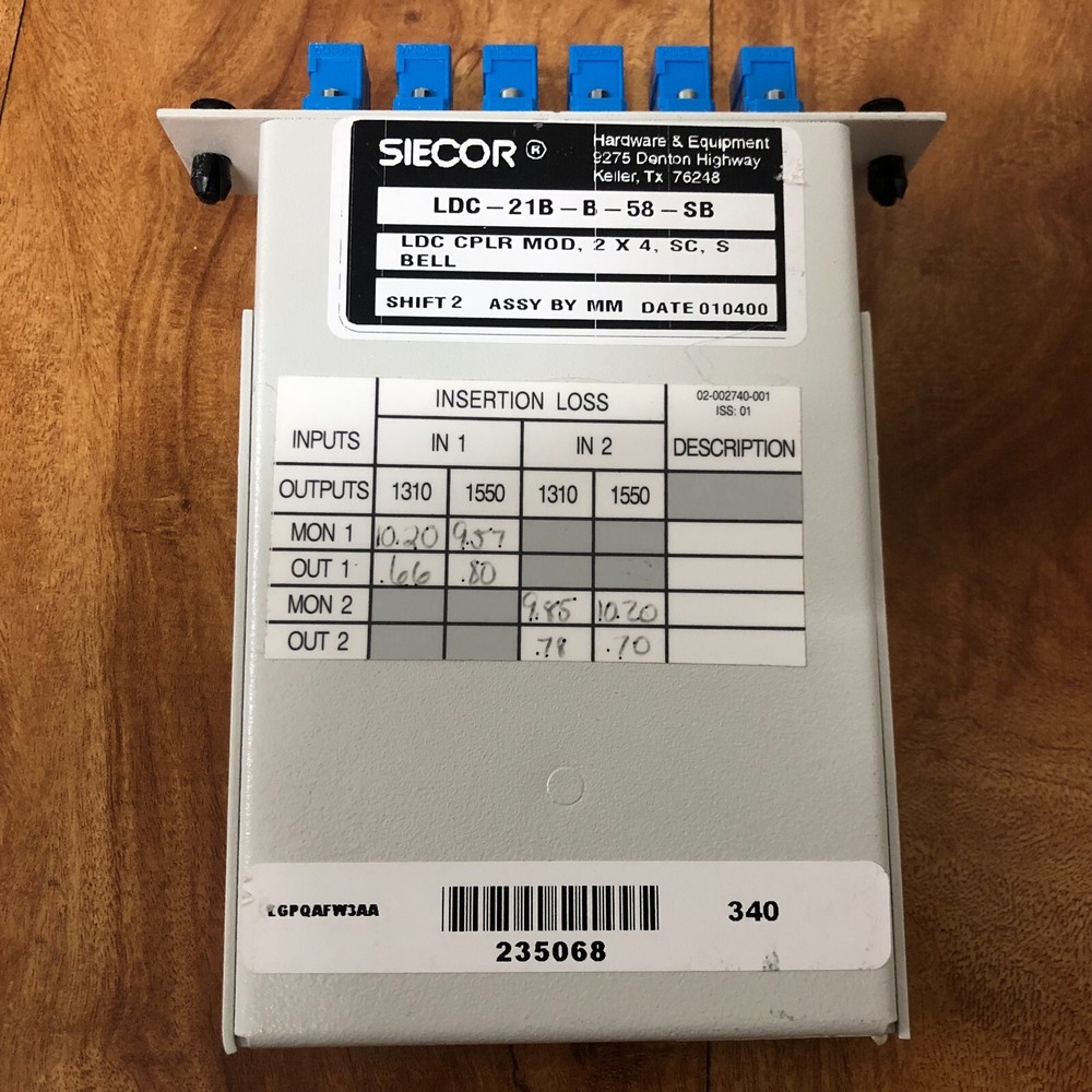 SIECOR Corning LDC-21B-B-58-SB Fiber Optical Module