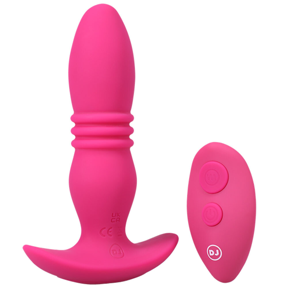 Remote Control Thrusting Ana Plug Vibrating Silicone P-spot Vibe Rechargeable